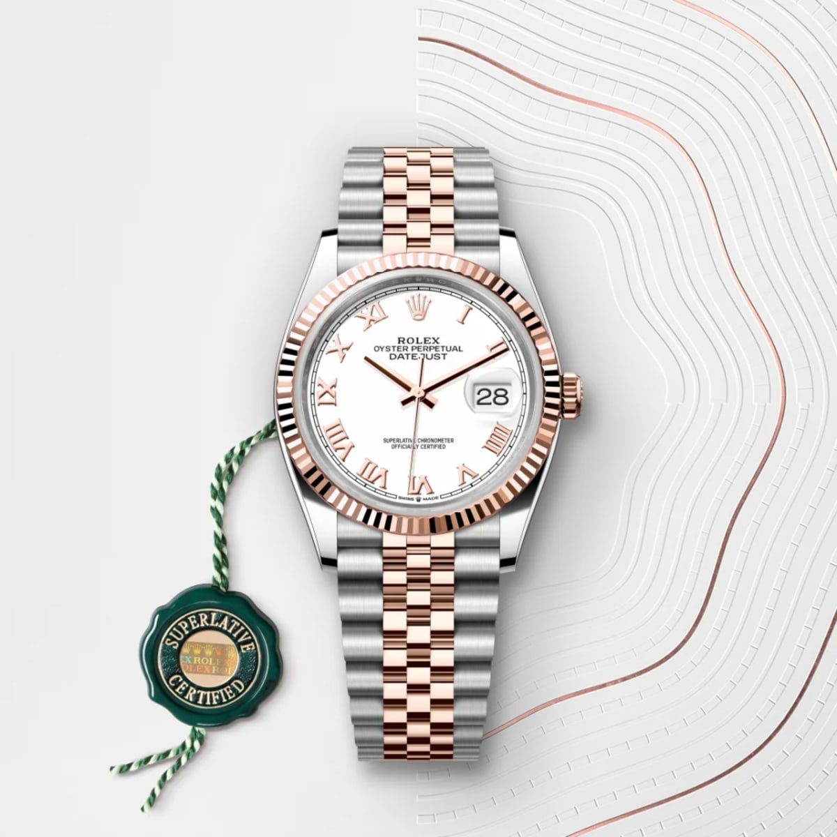 Rolex Datejust 36 i Everose Rolesor - kombination af Oystersteel og 18 karat Everose guld, M126231-0015 - Bucherer