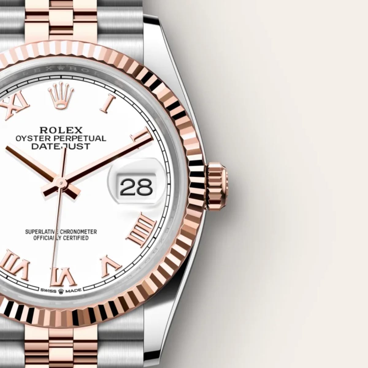 Rolex Datejust 36 i Everose Rolesor - kombination af Oystersteel og 18 karat Everose guld, M126231-0015 - Bucherer