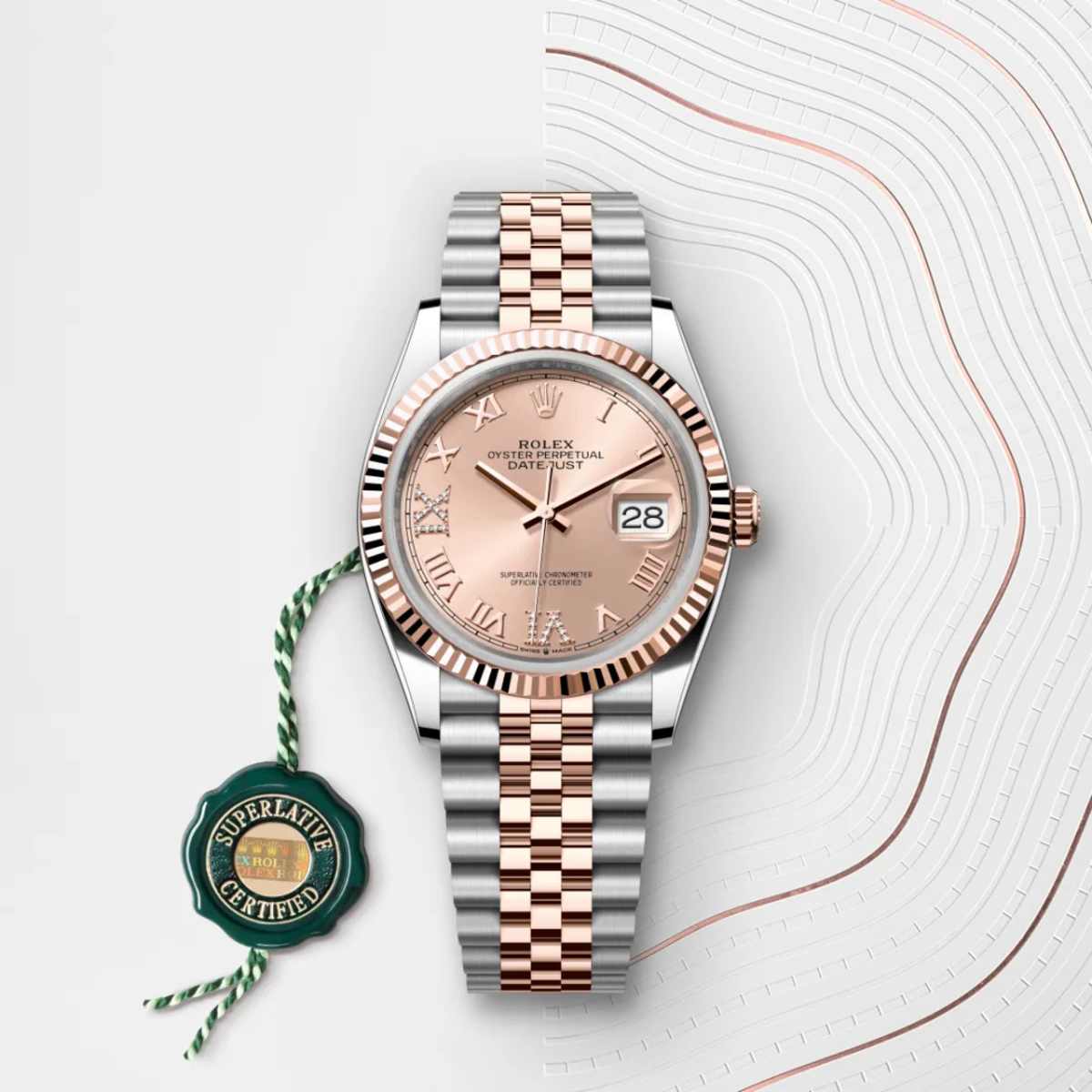 Rolex Datejust 36 in Everose Rolesor - combination of Oystersteel and Everose gold, M126231-0027 - Bucherer