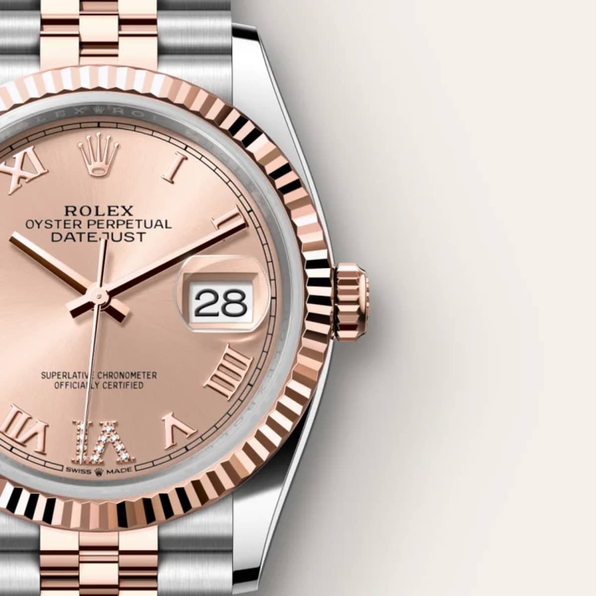 Rolex Datejust 36 in Everose Rolesor - combination of Oystersteel and Everose gold, M126231-0027 - Bucherer