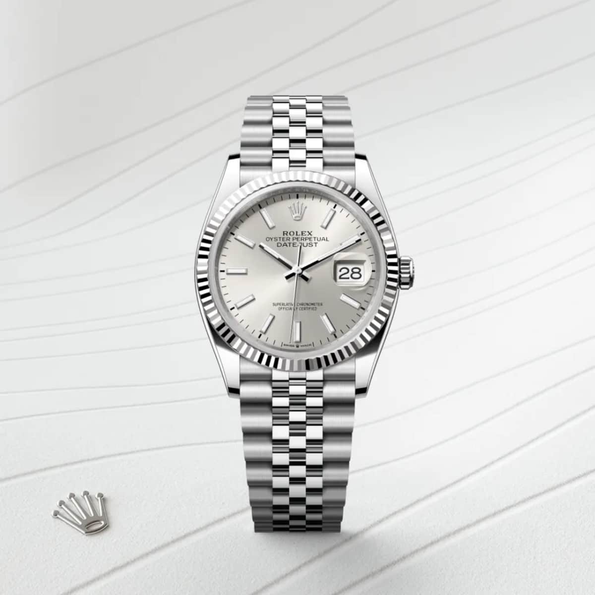 Rolex Datejust 36 in Rolesor weiß (Kombination aus Edelstahl Oystersteel und Weißgold), M126234-0013 - Bucherer