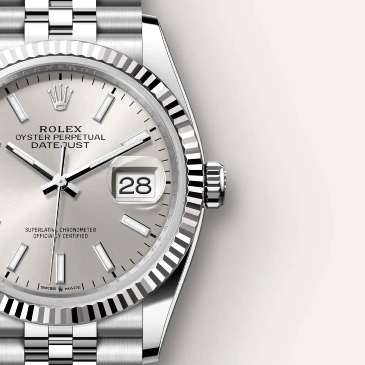 Rolex Datejust 36 in Rolesor weiß (Kombination aus Edelstahl Oystersteel und Weißgold), M126234-0013 - Bucherer