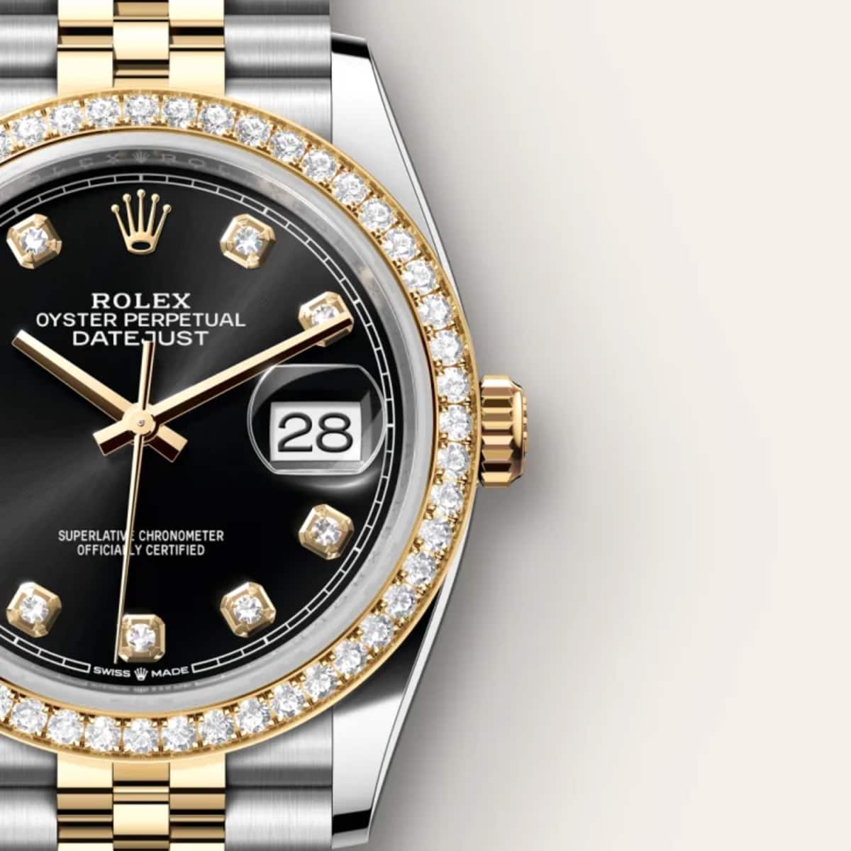Rolex Datejust 36 en Rolesor jaune – combinaison d’acier Oystersteel et d’or jaune, M126283RBR-0007 - Bucherer