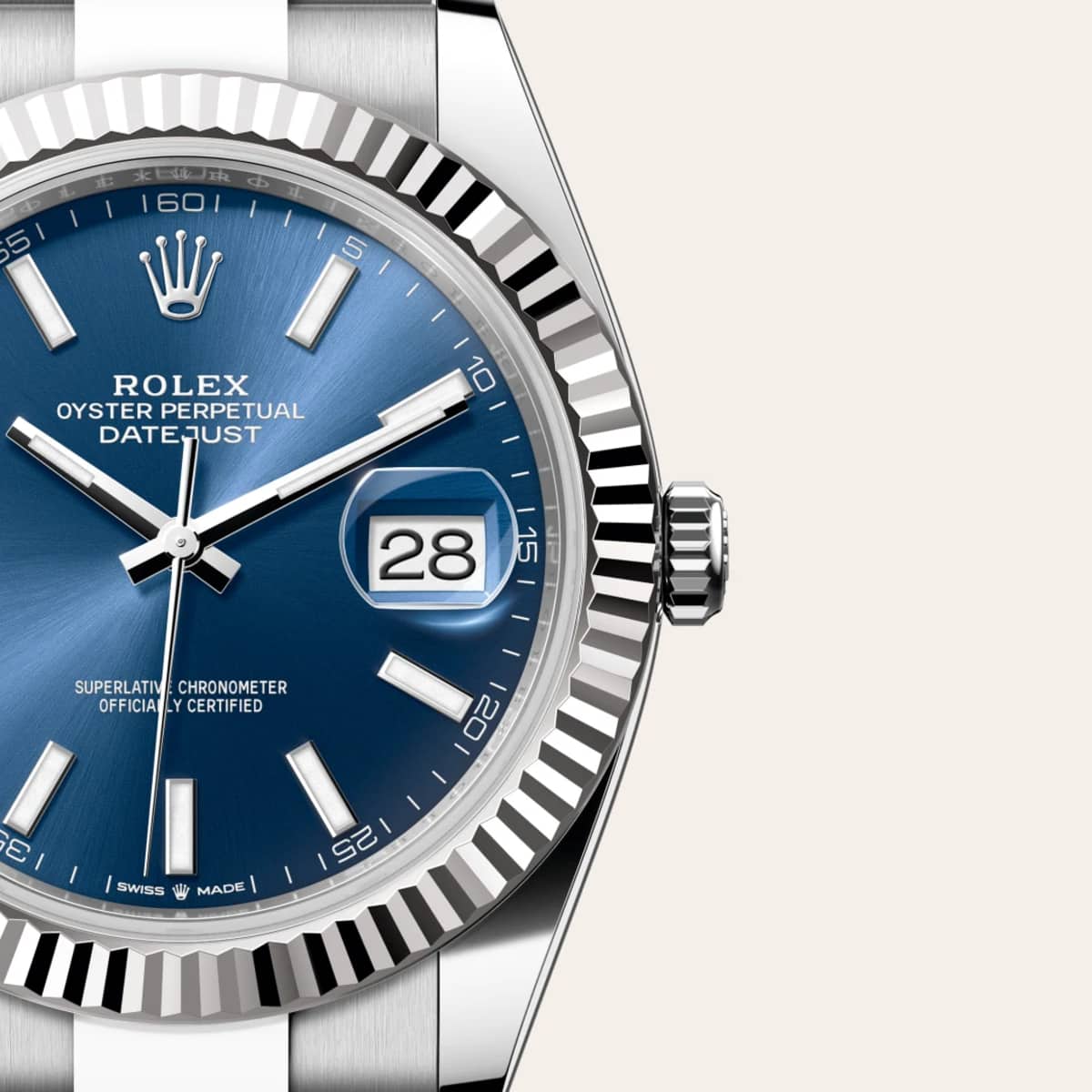 Rolex Datejust 41 in White Rolesor - combination of Oystersteel and white gold, M126334-0001 - Bucherer