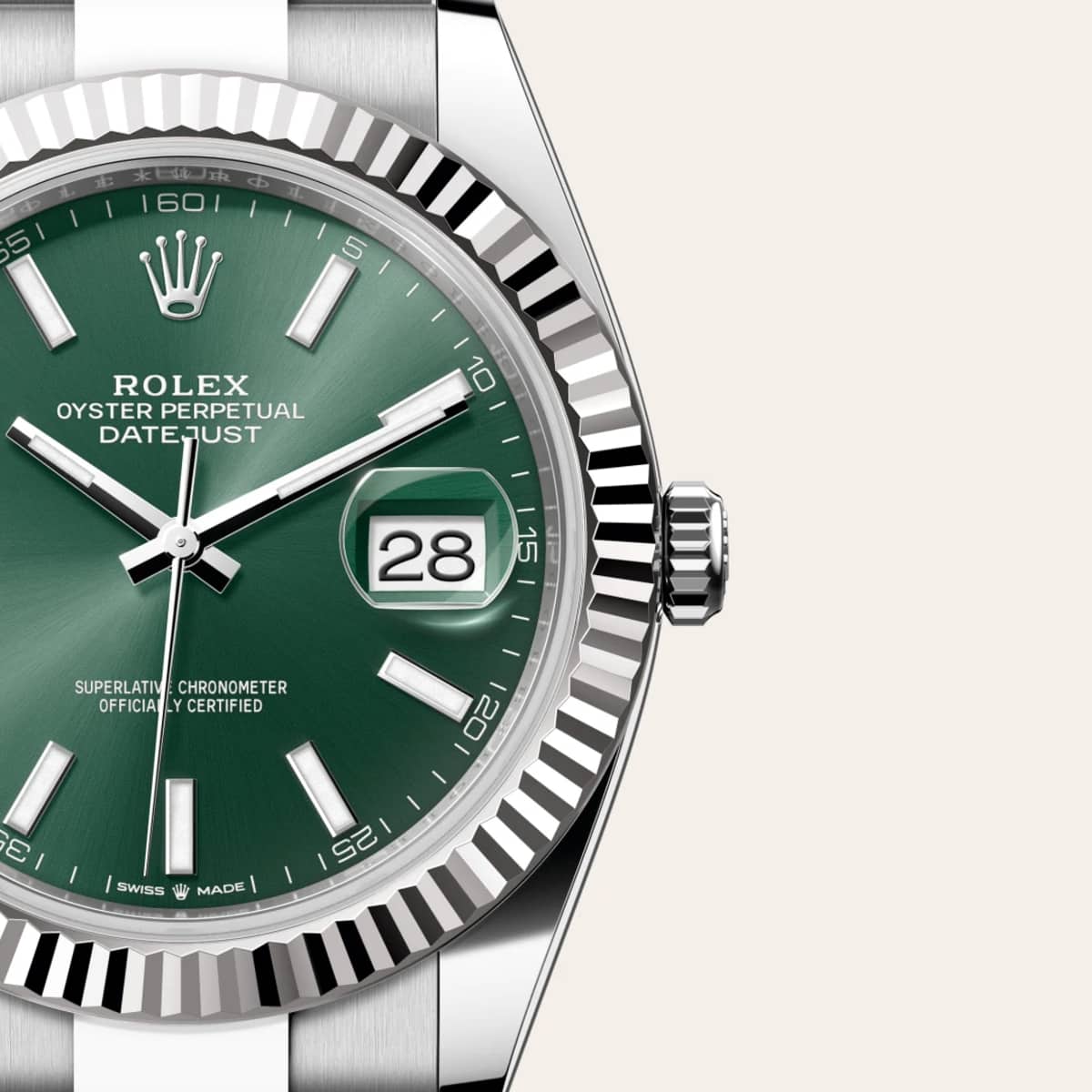 Rolex Datejust 41 in White Rolesor - combination of Oystersteel and white gold, M126334-0027 - Bucherer