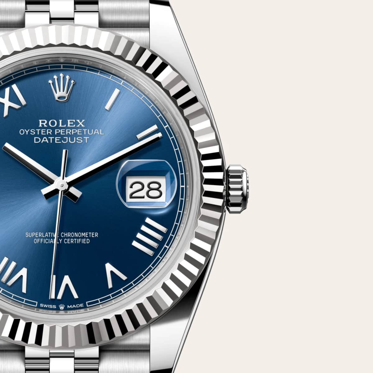Rolex Datejust 41 in White Rolesor - combination of Oystersteel and white gold, M126334-0038 - Bucherer