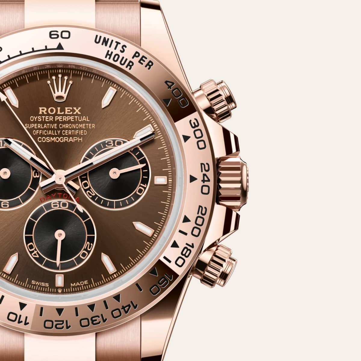 Rolex Cosmograph Daytona 40 i 18 karat Everose guld, M126505-0005 - Bucherer
