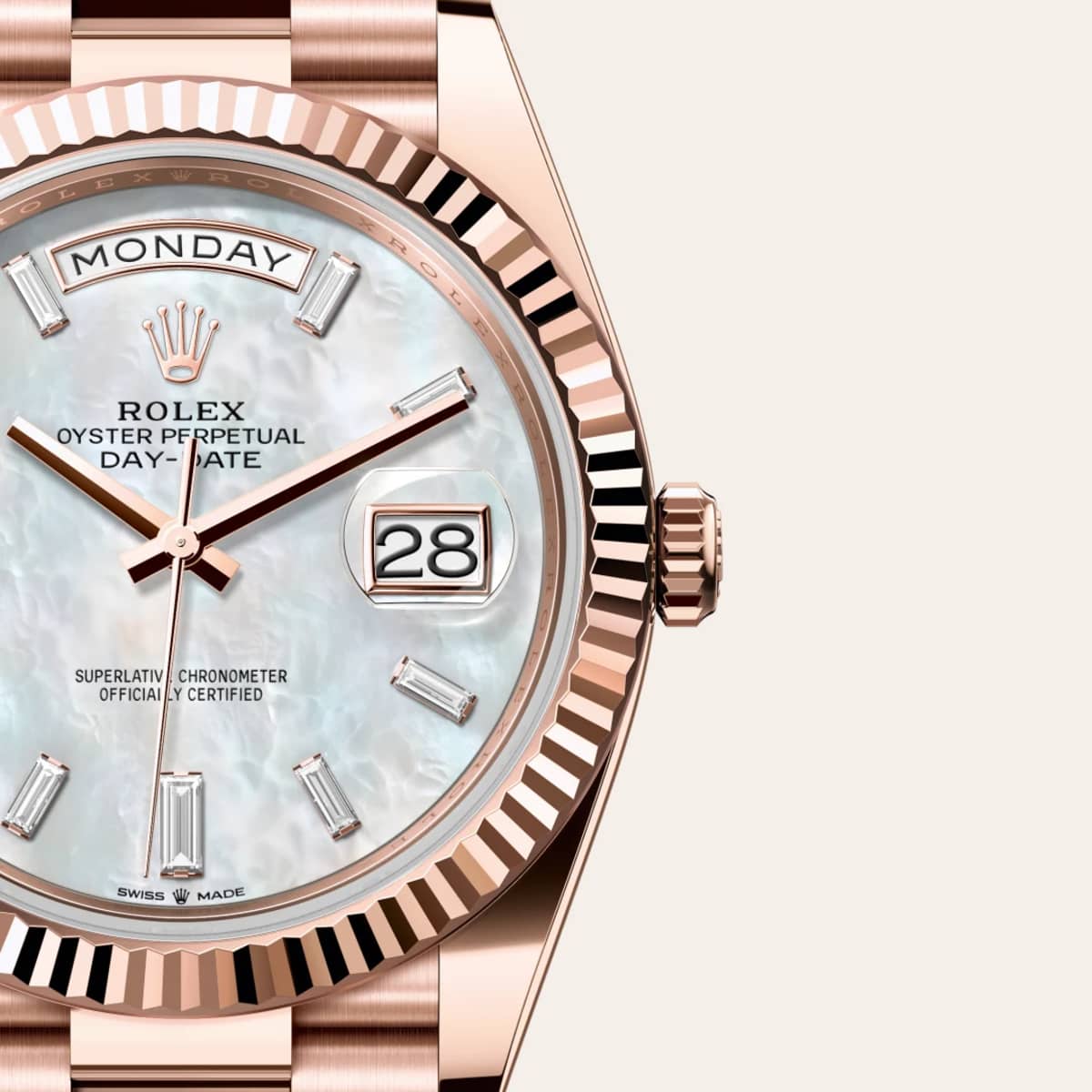 Rolex Day-Date
in 18 ct Everose gold, M228235-0056 - Bucherer