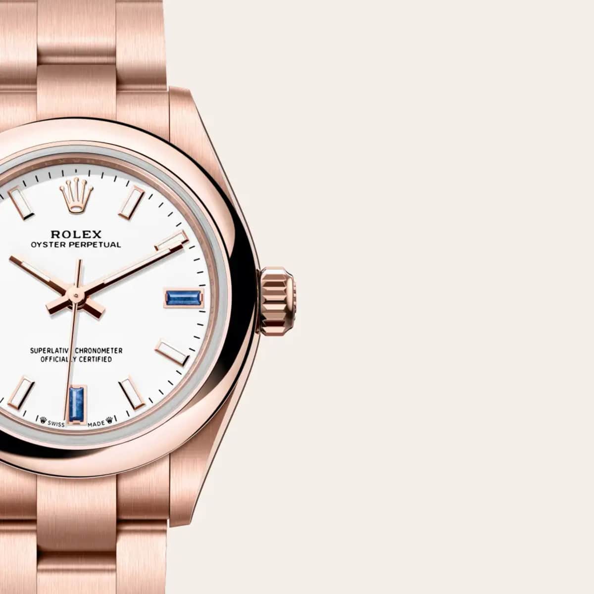 Rolex Oyster Perpetual 28
 in 18 ct Everose gold, M276205-0002 - Bucherer