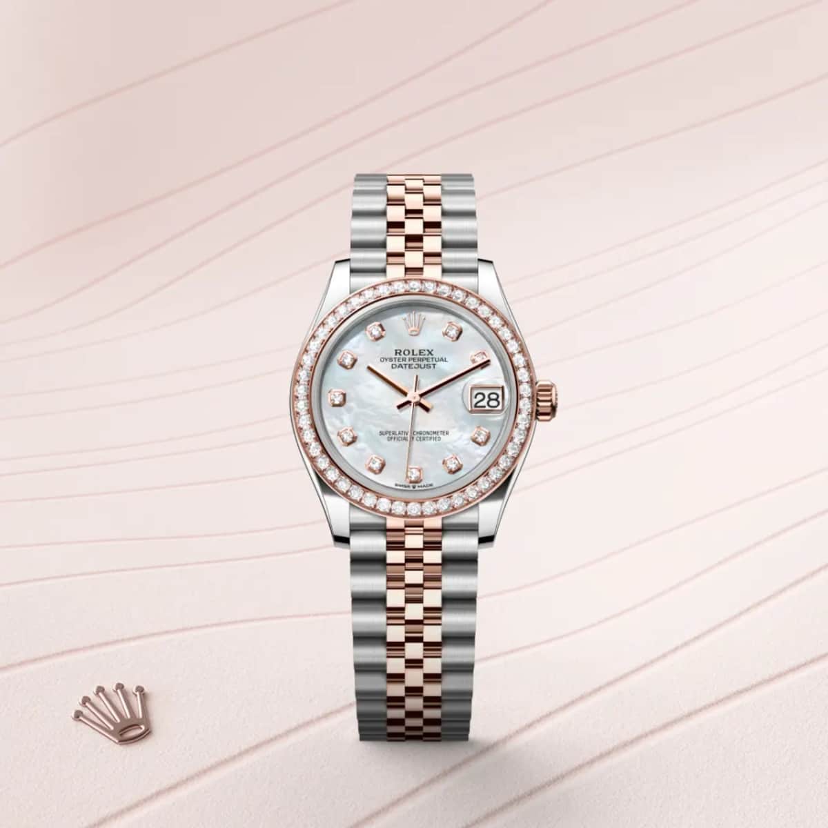 Rolex Datejust 31 in Everose Rolesor - combination of Oystersteel and Everose gold, M278381RBR-0026 - Bucherer