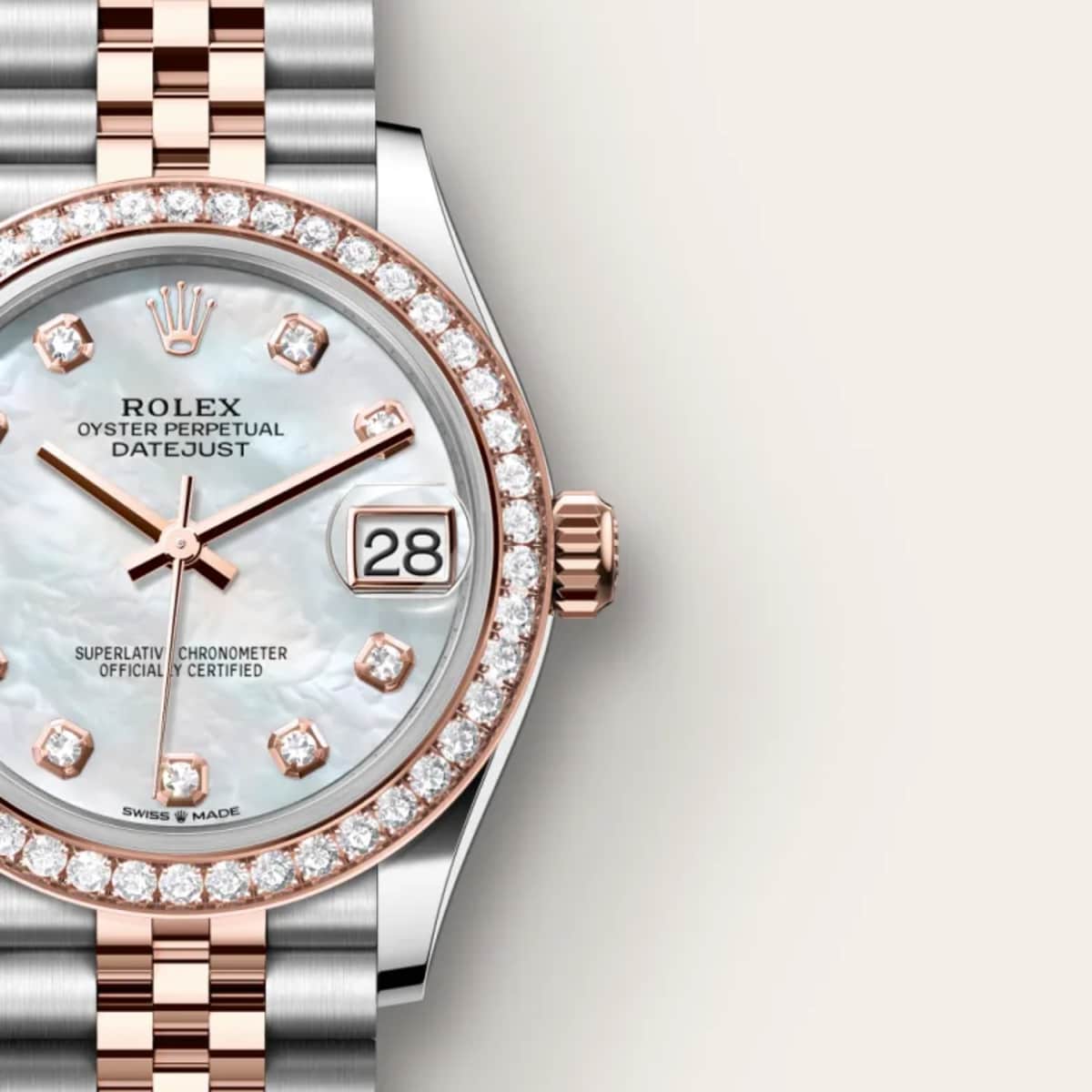 Rolex Datejust 31 in Everose Rolesor - combination of Oystersteel and Everose gold, M278381RBR-0026 - Bucherer