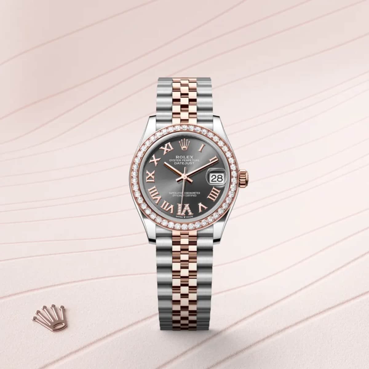 Rolex Datejust 31 in Everose Rolesor - combination of Oystersteel and Everose gold, M278381RBR-0030 - Bucherer