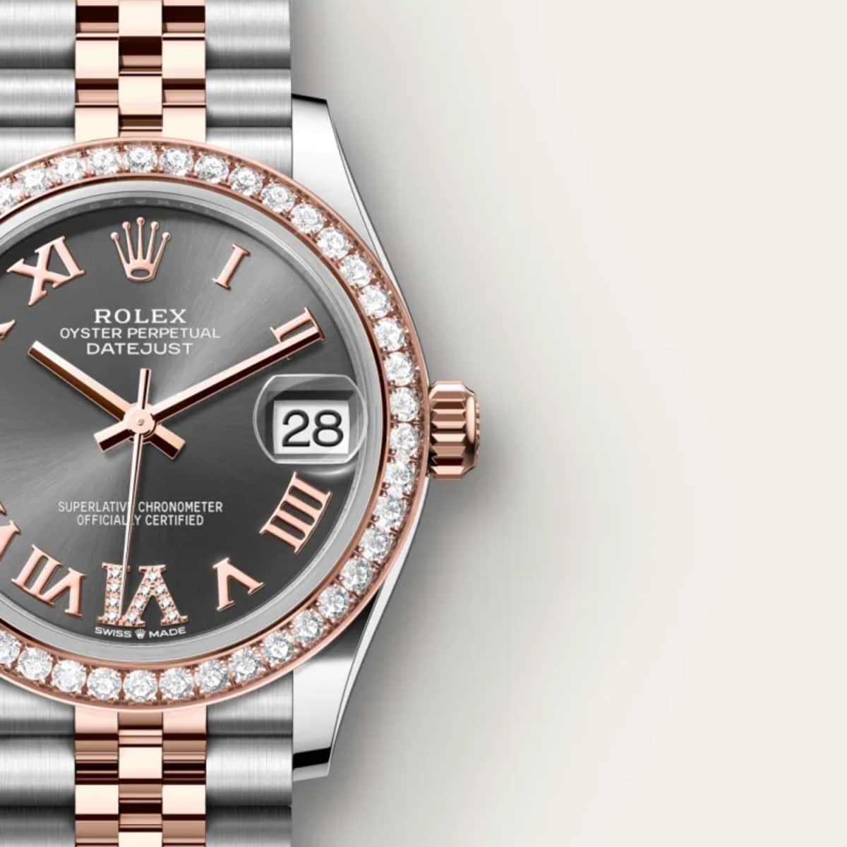 Rolex Datejust 31 in Everose Rolesor - combination of Oystersteel and Everose gold, M278381RBR-0030 - Bucherer