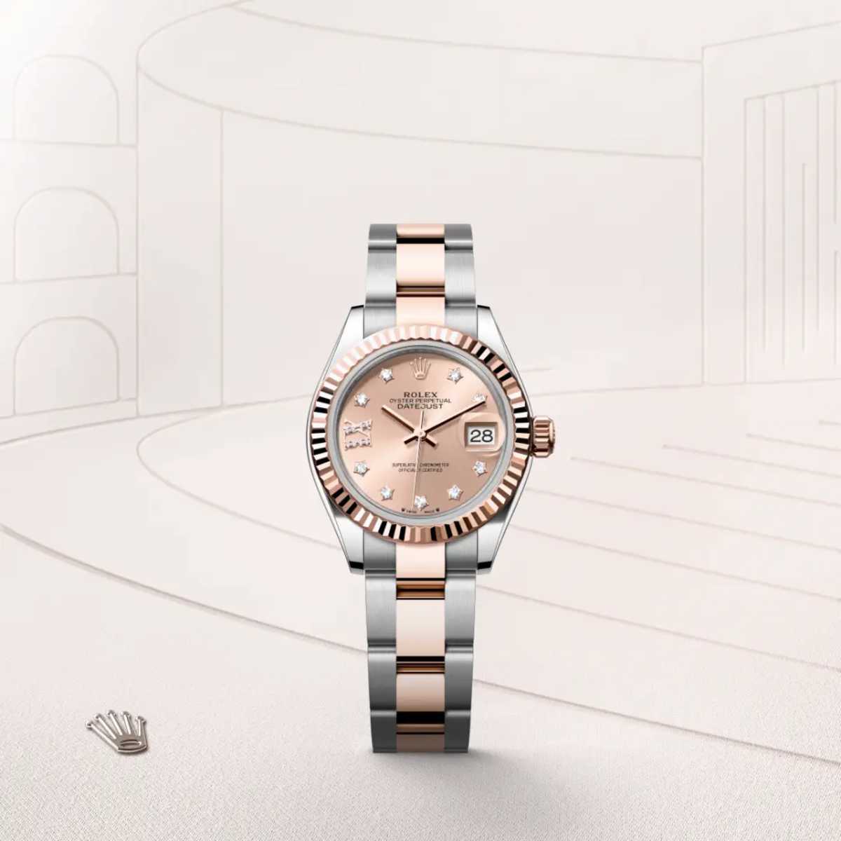 Rolex Lady-Datejust 28
 in Everose Rolesor - combination of Oystersteel and Everose gold, M279171-0028 - Bucherer