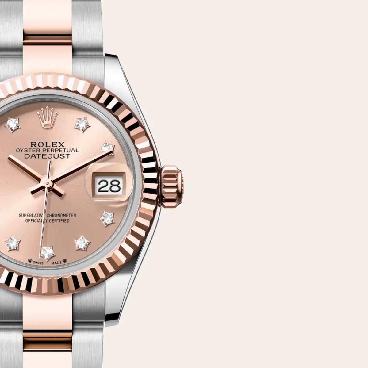 Rolex Lady-Datejust 28
 in Everose Rolesor - combination of Oystersteel and Everose gold, M279171-0028 - Bucherer