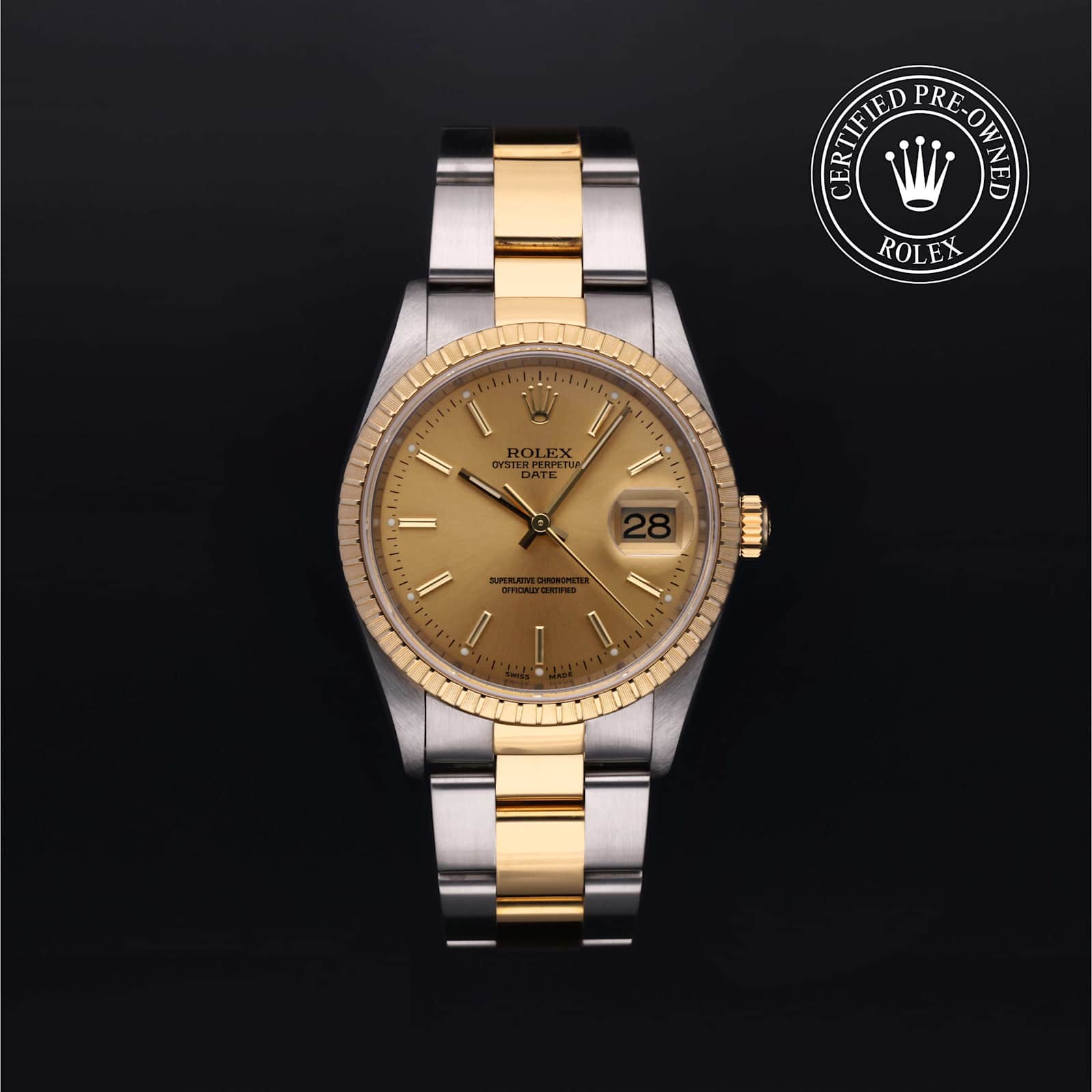 Rolex Date i Tofarvet, 15223 - Bucherer