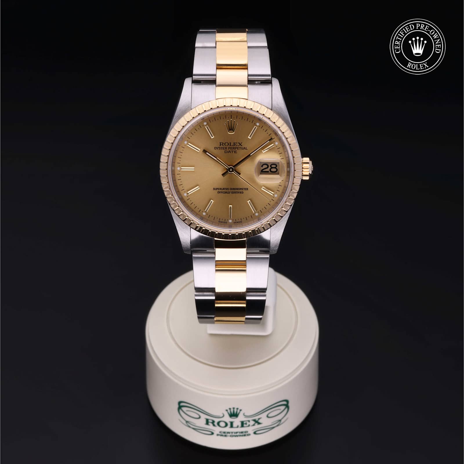 Rolex Date i Tofarvet, 15223 - Bucherer
