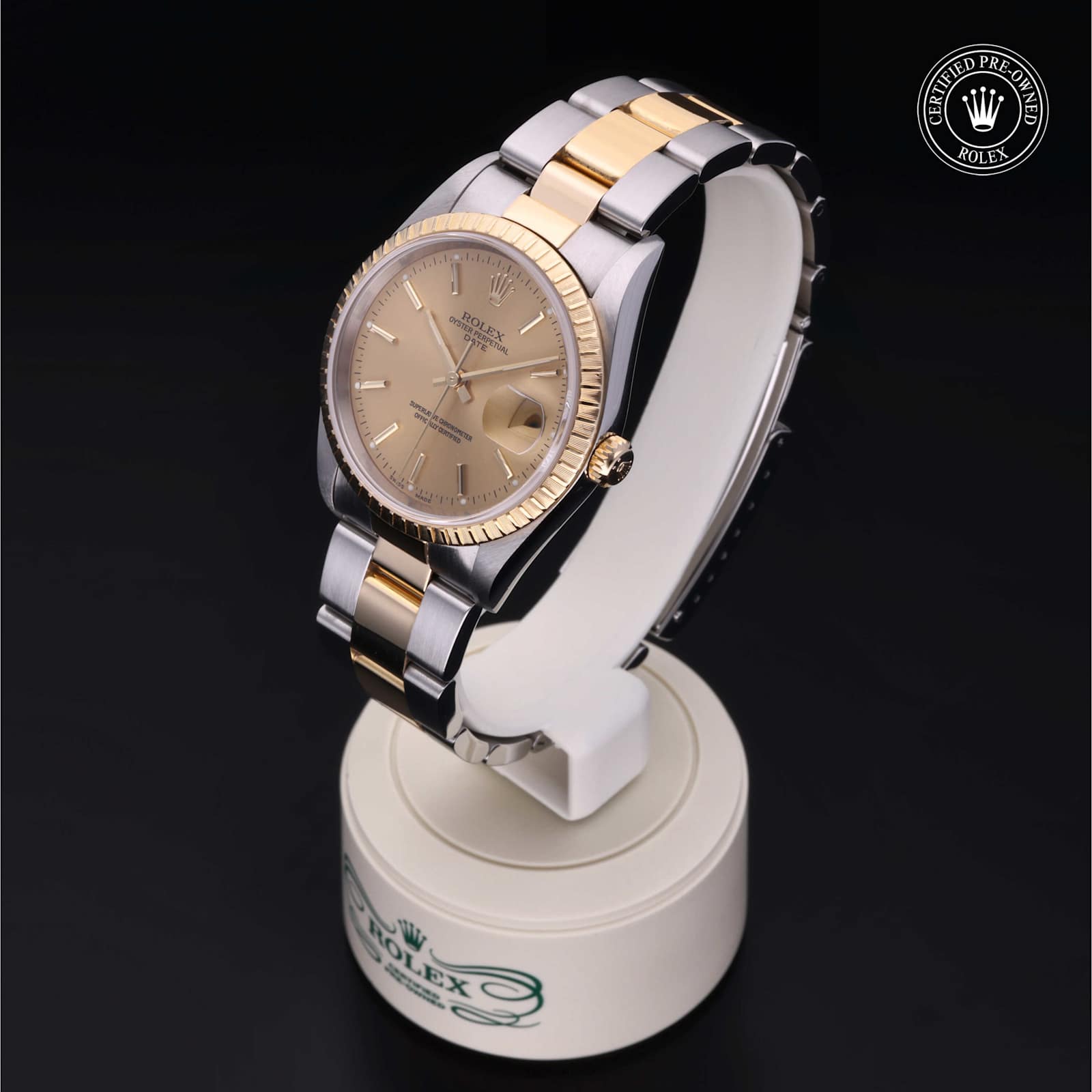 Rolex Date i Tofarvet, 15223 - Bucherer