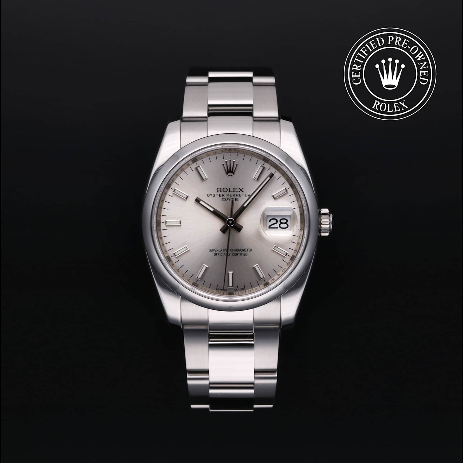 Rolex Date in Stainless steel, 115200 - Bucherer