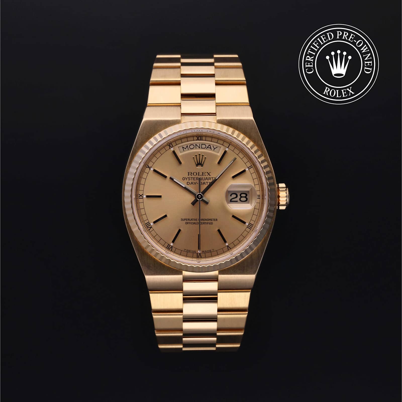Rolex Oysterquartz Day-Date in Yellow Gold, 19018 - Bucherer