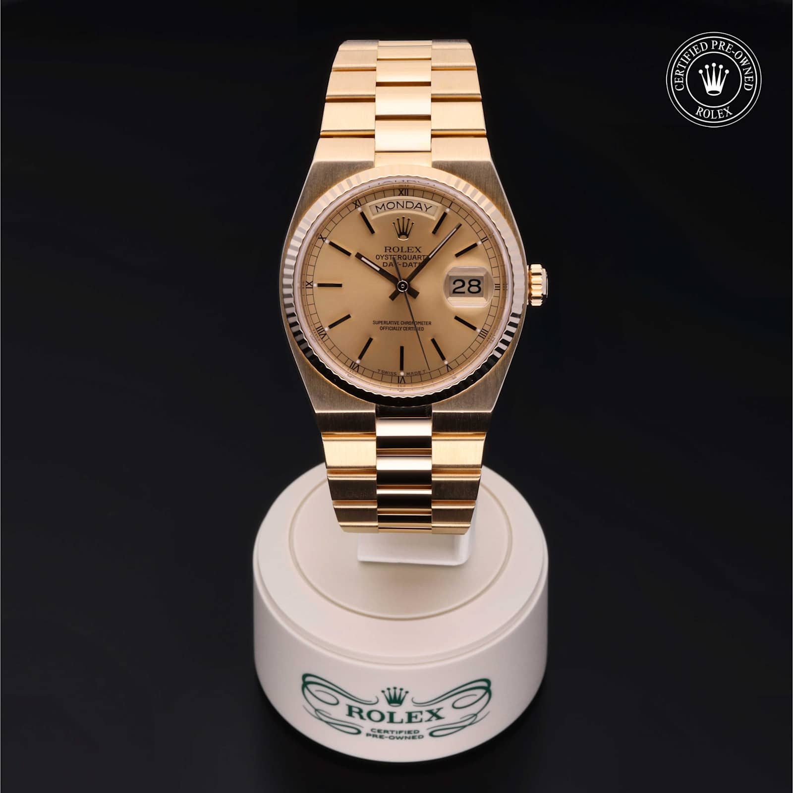 Rolex Oysterquartz Day-Date in Yellow Gold, 19018 - Bucherer