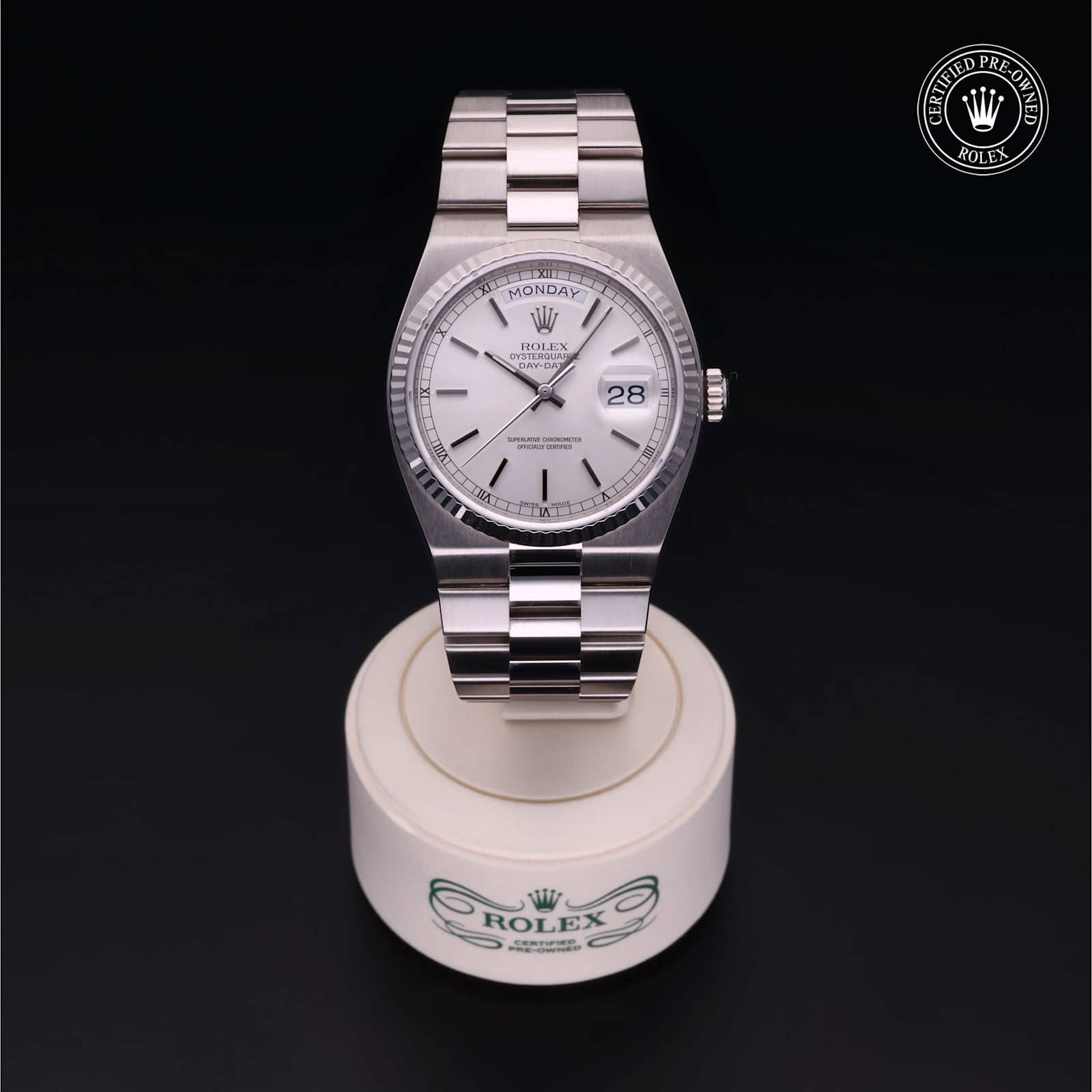 Rolex Oysterquartz in White Gold, 19019 - Bucherer