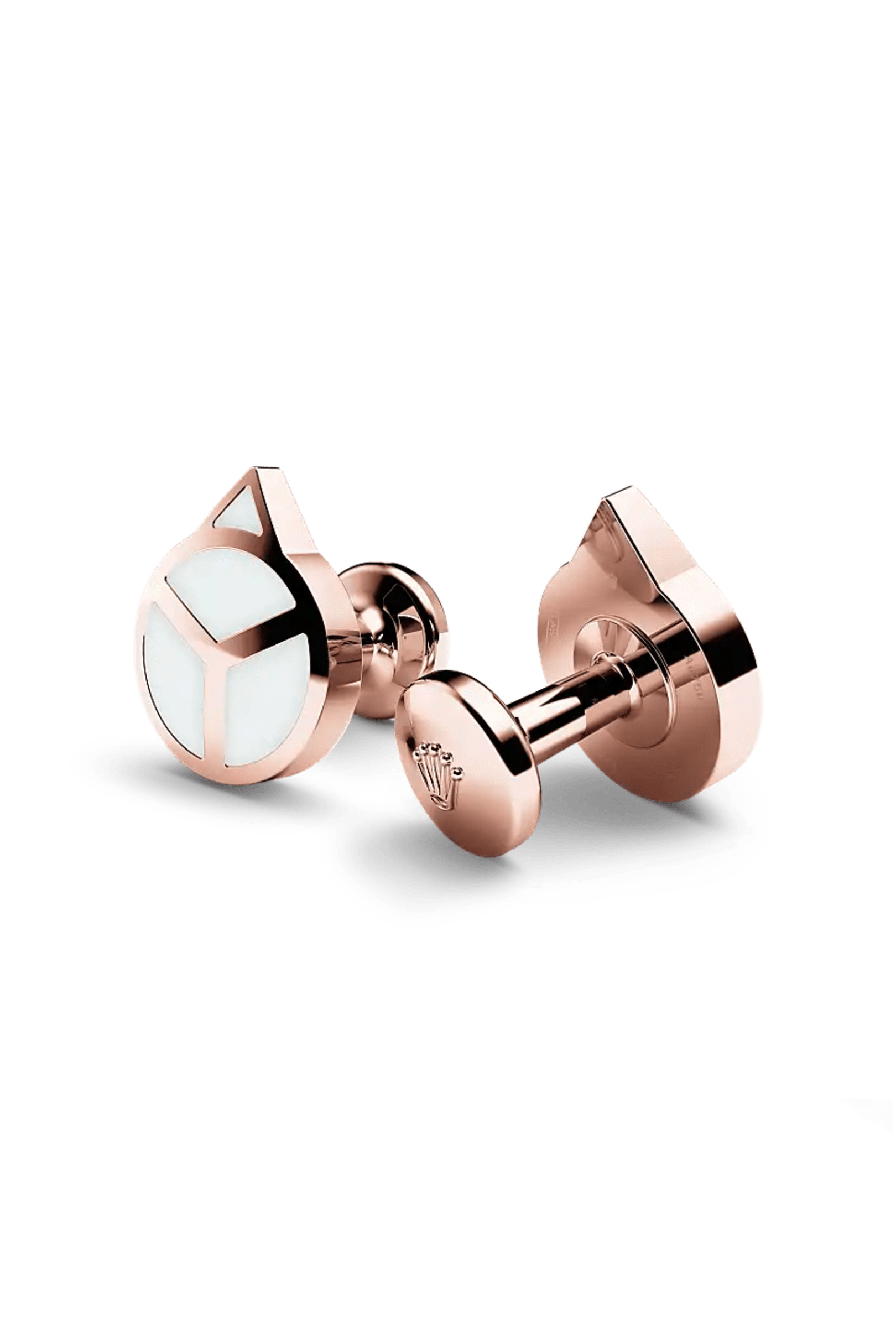 Rolex Accessoires ‘Hand’ cufflinks in Everose gold and luminescent material, A1025 - Bucherer