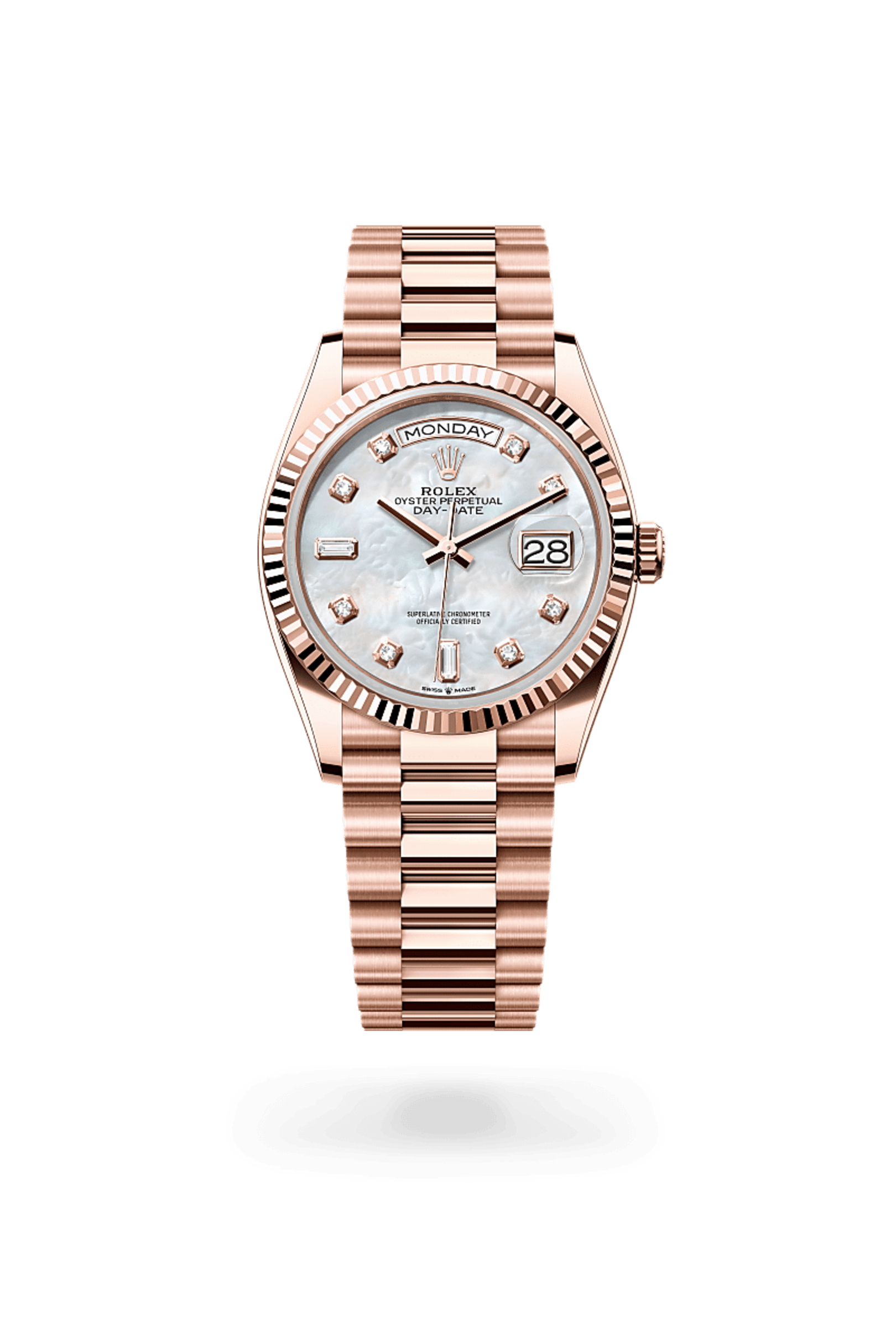 Rolex Day-Date 36
 in 18 Karat Everose-Gold, M128235-0029 - Bucherer