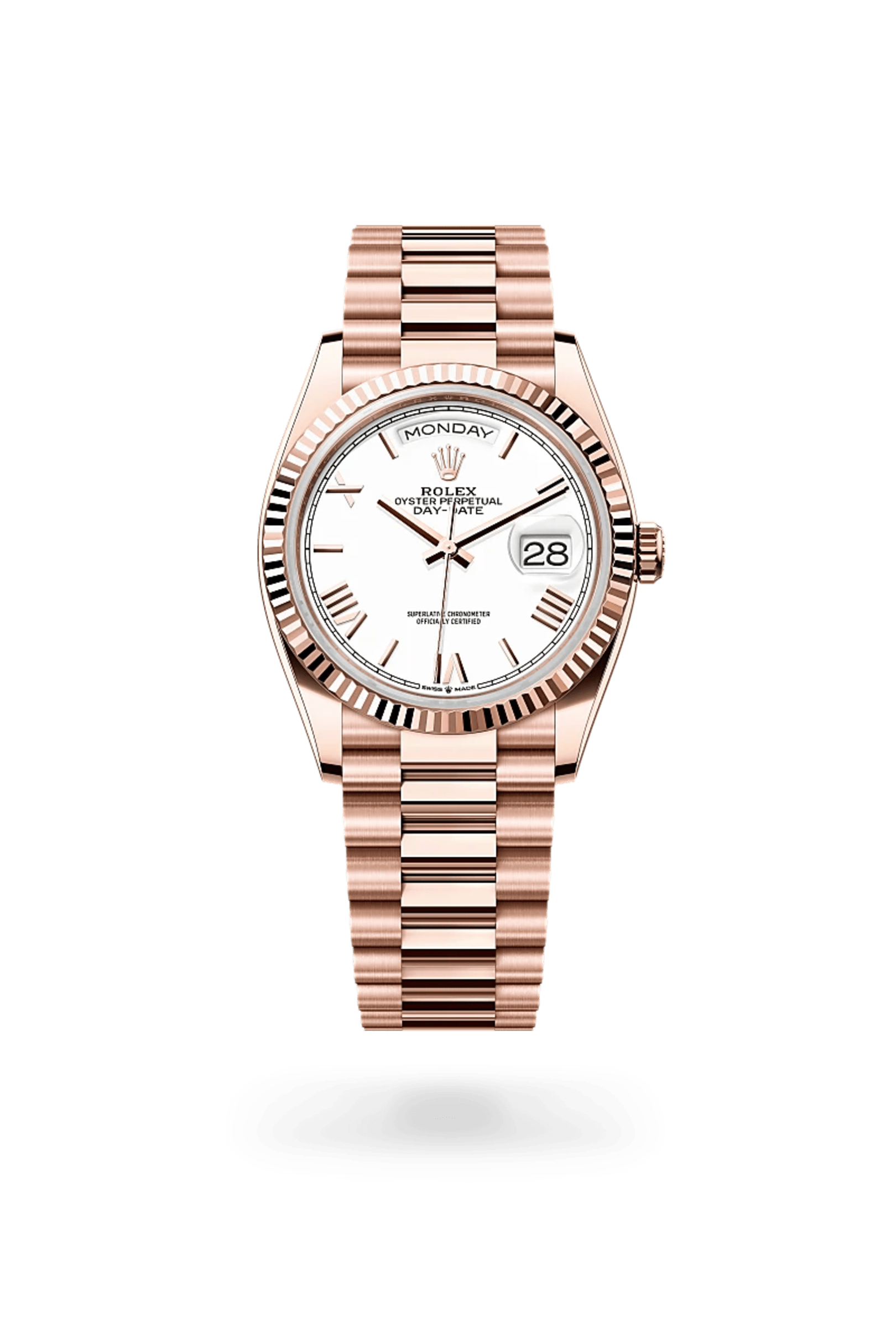 Rolex Day-Date 36 in 18 ct Everose gold, M128235-0070 - Bucherer