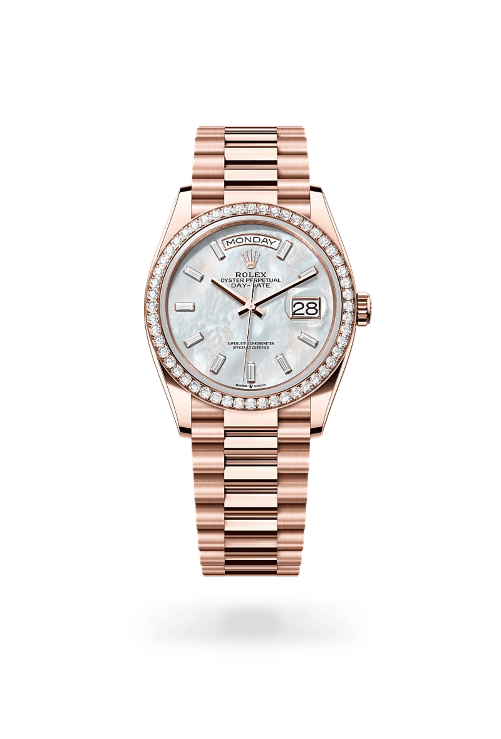 Rolex Day-Date 36 in 18 ct Everose gold, M128345RBR-0077 | Bucherer US