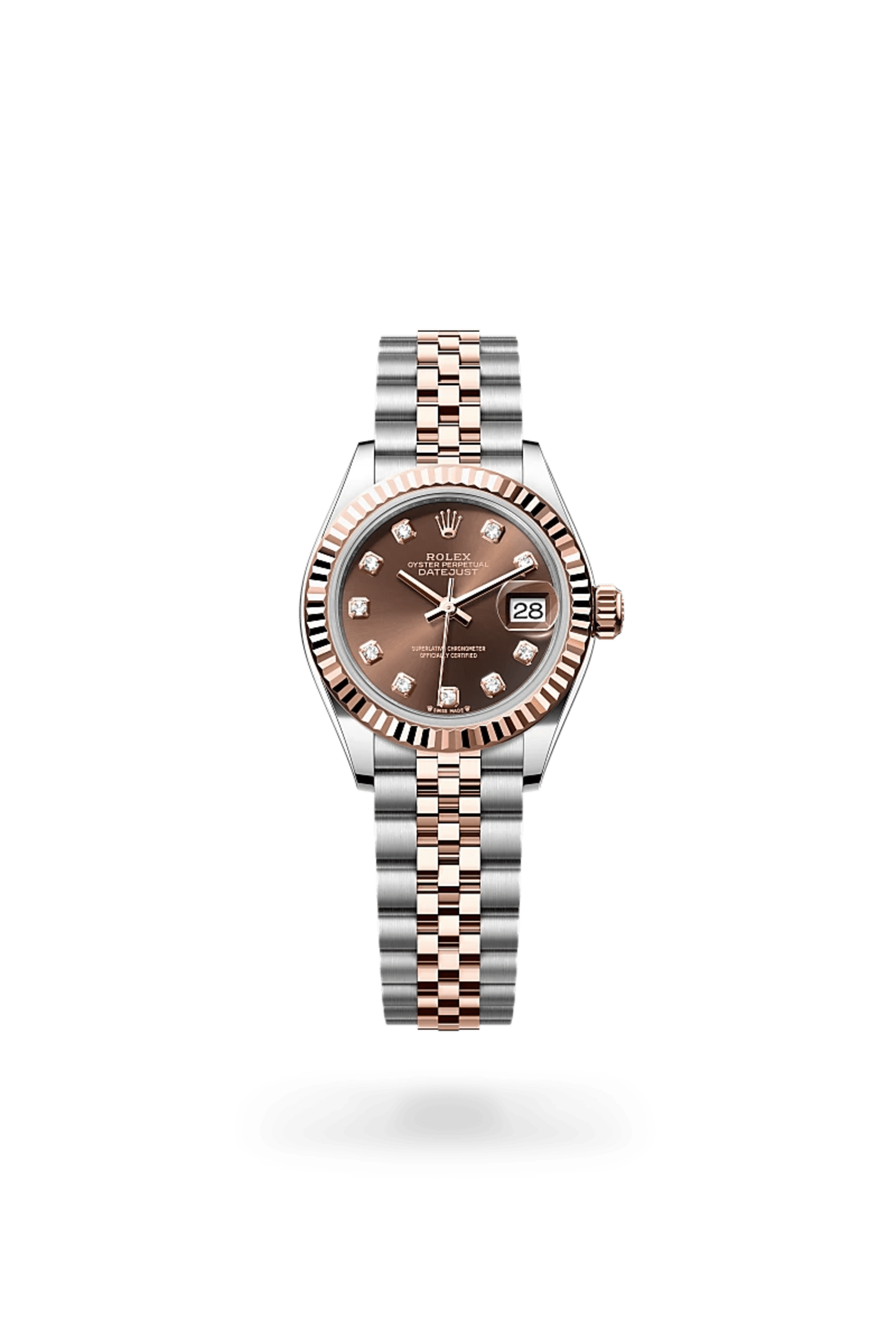 Rolex Datejust 28 in Everose Rolesor - combination of Oystersteel and Everose gold, M279171-0011 - Bucherer