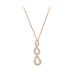 Collier avec pendentif, or rose - Lacrima, 