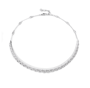 Necklace, white gold - Lacrima , 