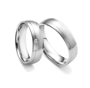 Wedding ring, white gold - Classics, 