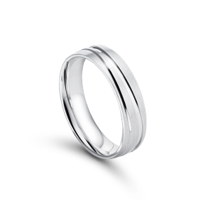 Wedding ring, white gold - Classics,