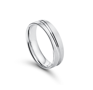 Wedding ring, white gold - Classics, 