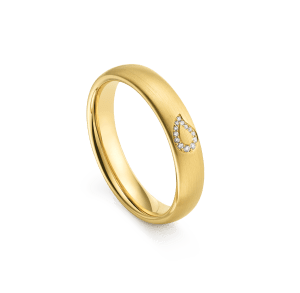 Wedding ring, yellow gold - Lacrima,