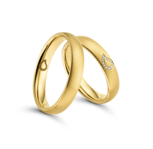 Wedding ring, yellow gold - Lacrima,