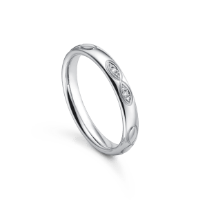 Wedding ring, white gold - Classics, 