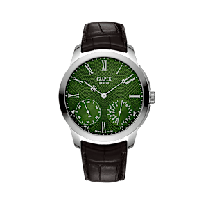Czapek & Cie Quai des Bergues in Edelstahl, QuaiDesBergues-EmeraldGreenS - Bucherer