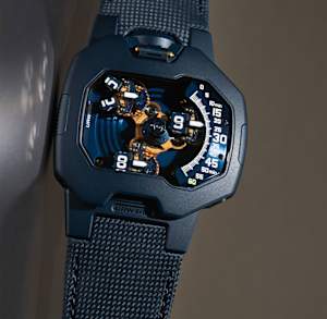 Urwerk UR-120 en Bicolore, UR-120 BLUE PLANET - Bucherer