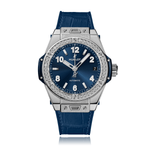 Big Bang One Click Steel Blue Diamonds 39mm,