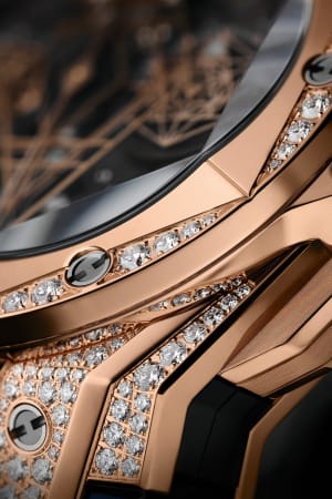 Big Bang Unico Sang Bleu II King Gold Pavé 45mm,