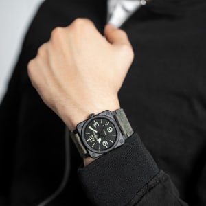 Bell & Ross BR03 in Ceramic, BR0392-BL3-CE/SCA - Bucherer