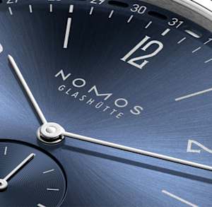 NOMOS Glashütte Tangente in Steel, 136 Tangente 2date blau - Bucherer