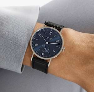 NOMOS Glashütte Tangente in Steel, 136 Tangente 2date blau - Bucherer