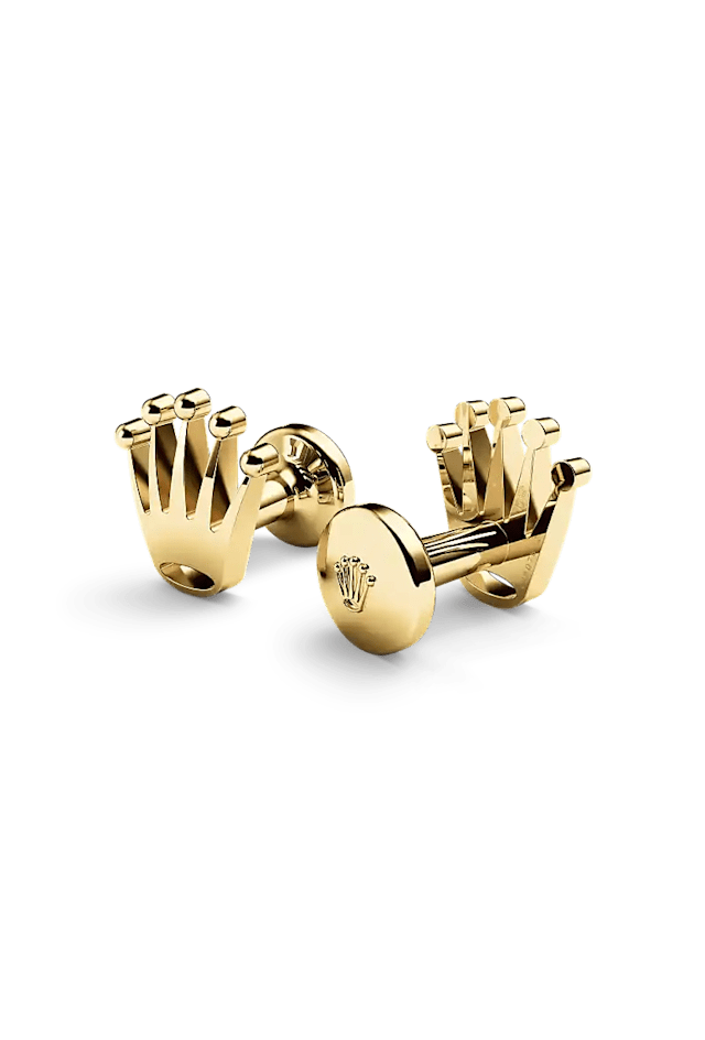 Rolex Accessoires ‘Crown’ cufflinks in Yellow gold, A1018 - Bucherer
