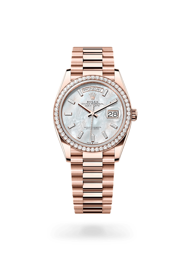 Rolex Day-Date 36 in 18 ct Everose gold, M128345RBR-0077 - Bucherer