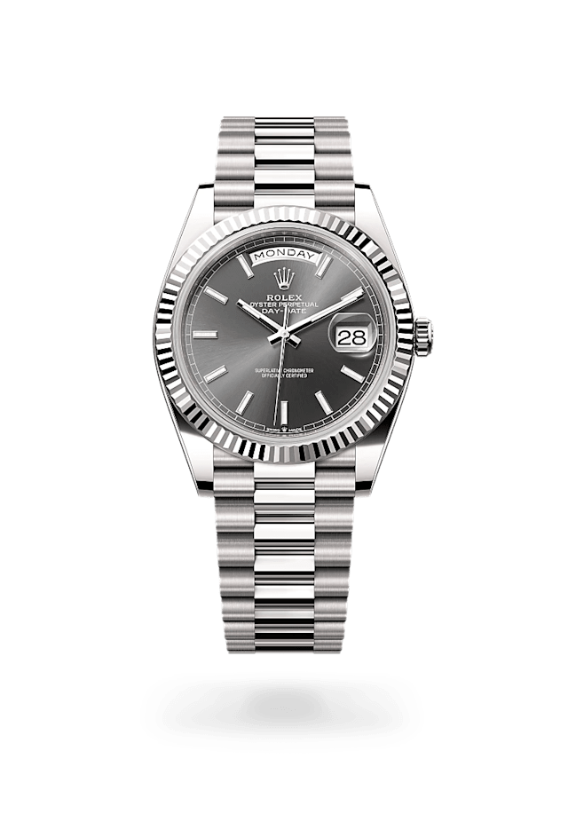 Rolex Day-Date 40 in 18 ct white gold, M228239-0060 - Bucherer