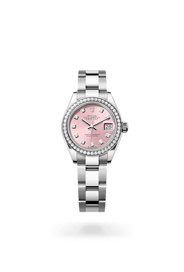 Rolex Lady-Datejust 28
en Rolesor gris – combinaison d’acier Oystersteel et d’or gris, M279384RBR-0004 - Bucherer